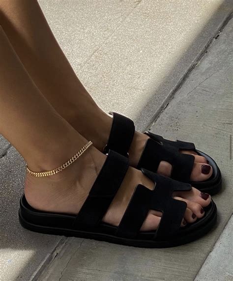 black hermes style sandals|hermes sandals women 2021.